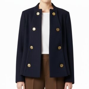 TORY BURCH Sammi Jacket Military Inspired Wool Pea Coat